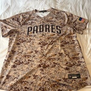 Nike San Diego Padres Camo Baseball Jersey - Tan Brown